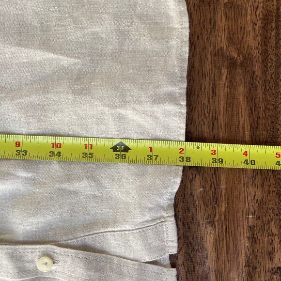 J. Crew Baird McNutt Dress Medium Oat Tan Irish Linen Coastal Lagenlook - Picture 8 of 8